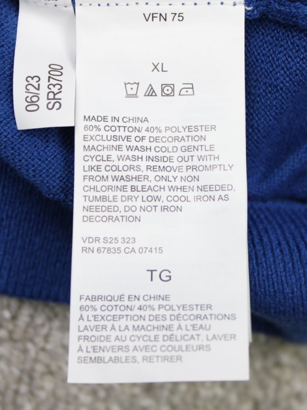 Nautica Navtech Sweater NWT Mens XL Blue Limoges V-Neck Stretch L/S Pullover - Picture 7 of 11